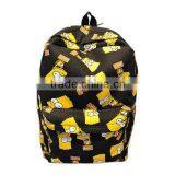 Cartoon School Shoulder Bag Simpson Printting Backpacks Canvas for Girls/Boys thumbnail-2