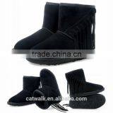 Fashion Winter Snow Boots Woman Wedge Boots Tassel Boots Light Brown Color Three Color Option thumbnail-2