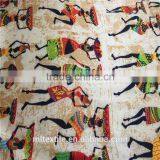 Ethnic Stretch Satin Printed Fabrics thumbnail-6