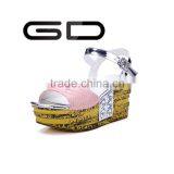 2016 New Arrival Candy Color Manufacture Female Buckle up Women Wedge