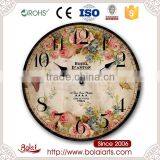 Decoration Wall Pattern Variety Roses Garden Mdf Clock for Kitchen thumbnail-1