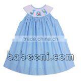 JOY With Bunny Hand Smocked Bishop Dress thumbnail-1