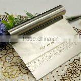 Stainless Steel Pizza Dough Scraper Cutter Kitchen Flour Pastry Cake Tool Scale thumbnail-3