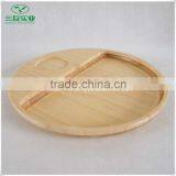 Round Bamboo Food Serving Tray thumbnail-1
