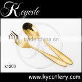 Gold Plated Titanium Flatware,gold Cutlery Silver Set Luxury thumbnail-3