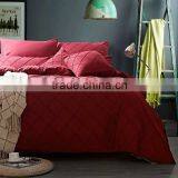 Cozy Bedding Red Pleat 3 pc Duvet Cover Set