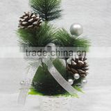 Mini tabletop pine christmas decorated tree