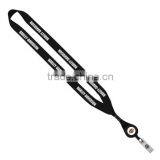 3/4" Polyester Lanyard With Metal Crimp and Retractable Badge Reel
