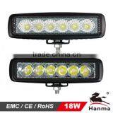 18W LED Offroad Light Bar, Atv Parts, Spot Beam 25 Degree, Atv Light With Simple Mounting Stainless Steel Bracket thumbnail-1