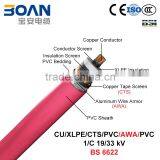 Cu/XLPE/CTS/PVC/AWA/PVC, Power Cable, 19/33 KV, 1/C (BS 6622) thumbnail-1