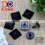 Black Square Shape Alloy Fashion Jeans Rivet for Ciothing Accessory thumbnail-1
