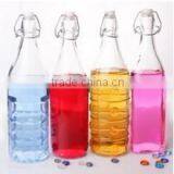 Round Clear Food-grade Wholesale Glass Jucie Bottles