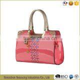 High Quality Patent PU Handbag With Long Shoulder Strap thumbnail-4