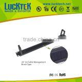 1U Metal Steel Cable Management Brush Type With 2pcs Metail Ring for Sever Rack Cabinet