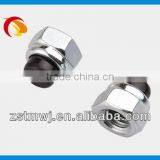 whole sale Hex self lock nut with zinc white plated for wheel                        
                                                Quality Choice