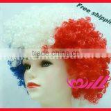 Pretty Afro Wigs Curly Hair Wigs Blue Synthetic Wigs Cheap Party Wig Synthetic Hair Wigs thumbnail-1
