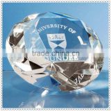 Popular Clear Engraved Crystal Diamond For University Souvenir