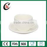White Custom Porcelain Cappuccino Cup With Saucer thumbnail-2