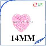 Wholesale Heart Pink AB Color 14mm Druzy /Drusy Resin Dome Seals