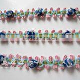 Colourful Rose Fabric Lace Trim thumbnail-3