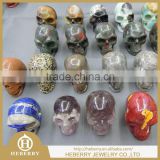 wholesale natural crystal human skull sculpture in different materials good for home decor