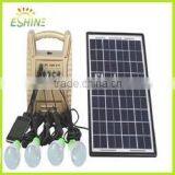 New Arrival 10W Portable DC Indoor Solar Lighting Kit With Plastic Case Mini Solar Project thumbnail-1