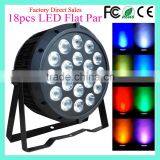 NEWComer 18x18 Watt Pro Stage 18x18w RGBWA+UV 6IN1 LED Flat Slim Par Can