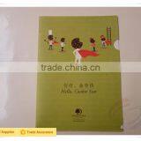 High Quality Customized a4 PP File Folder L-shape