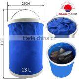 Boating Fishing Camping Car Fold Folding Collapsible Bucket Barrel 13L Blue