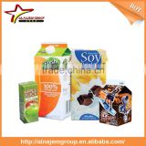 Aseptic Brick Type Paper Packaging For Juice Or Milk beverage pak