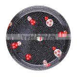 Big Round Black Plastic Disposable Food Sushi Tray thumbnail-4