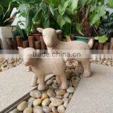 Custom Handmade Fiberstone Garden Animals Sheep Statues thumbnail-1