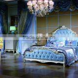 Bisini Luxury Leather Bedroom Furntiure Set, Antique Royal Bed Room Furniture, Luxury Leather King Bed thumbnail-2
