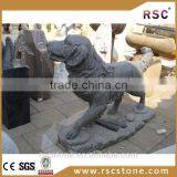 Marble Dog Sculpture on Marble Base Qilin Sculpture thumbnail-1