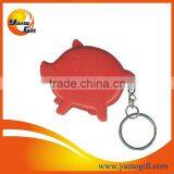 Retractable Tape Measure Keychain With Pig Design