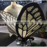 Garden Rattan Hand Woven Weather Resistance PE Plastic Aluminum Frame Animal Butterfly Garden Decoration thumbnail-4