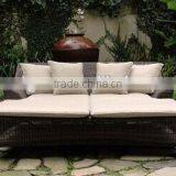 2017 Trade Assurance Most Popular Cane Wicker Alum Frame Durable Woven Rattan Wicker Garden Lounge Daybed thumbnail-1