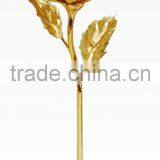 24k 16cm Gold Foil Rose Flower Best Valentines Wedding Mother's Day Gift With Gift Box thumbnail-2