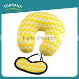 Toprank Colorful Stripes Printed Microbead Pillow And Eyemask Comfortable Neck Pillow Travel Set Sleeping Airline Travel Kit thumbnail-3