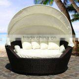 Factory Hotsale Outdoor Poly Rattan Woven Sunbed thumbnail-1