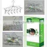 Stainless Steel Metal Clothes Hanger Socks Hanger Folding Drying Rack Hanger thumbnail-4