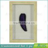 Plastic Shadow Box Frames With Color Natural Agate Stone Under Glass thumbnail-3