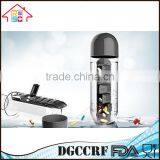 600ml Sport Water Bottle Built-in Daily 7 Daily Pill Box Vitamin Organizer thumbnail-2