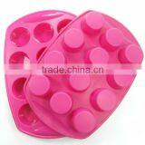 Wholesale 12 Holes Big Silicone Cake Baking Oven Palm Kernel Cake Mold, Cooki Cake Mould thumbnail-1