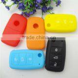 Colorful Silicone Protecting Key Car Case Cover Fob Holder For Volkswagen thumbnail-1