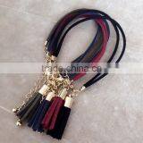 Suede Leather Bracelet Velvet Tassel Bracelet Bohemian Tassel Bracelet thumbnail-3