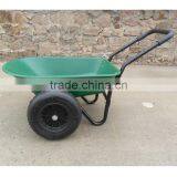 5 Cubic Feet Green Poly Tray Garden Wheelbarrow With 2-wheels thumbnail-2