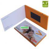 Most Popular Fold Paper Craft 4.3 Inch LCD Video Brochure / Video Greeting Card for Business Gift,advertising,promotion thumbnail-1