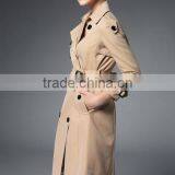 High Quality Spring Stylish Windbreaker Long Coat for Women thumbnail-4