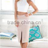 2016 Hot Sale Two Piece Set Ladies Clothing Latest Model Blouse and Skirt thumbnail-2